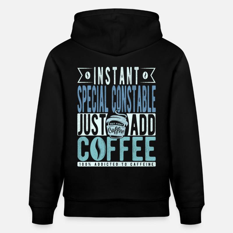 Café spécial policier disant - Sweat à capuche bio CRUISER Stanley/Stella Unisexe - noir