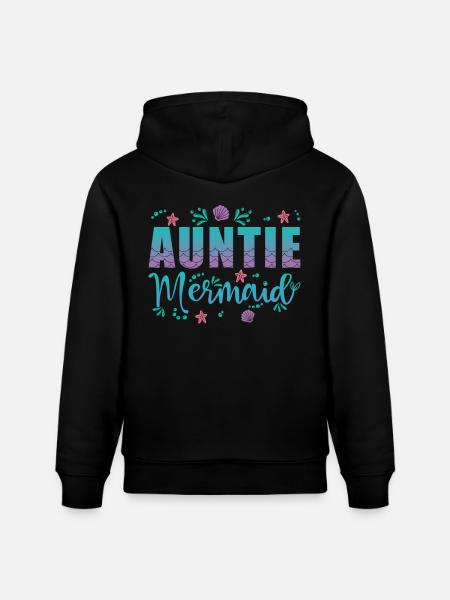 Aunt Mermaid - Stanley/Stella CRUISER Unisex Organic Hoodie - black