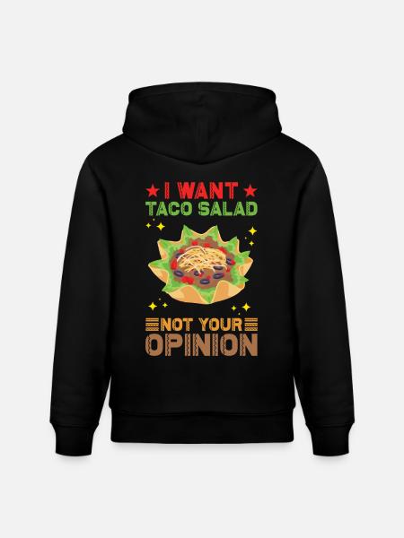 Taco Salad - Stanley/Stella CRUISER Unisex Organic Hoodie - black