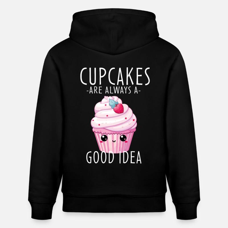 Cupcake Kawaii - Sweat à capuche bio CRUISER Stanley/Stella Unisexe - noir
