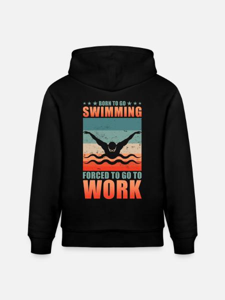 Schwimmer Geschenk Schwimmen Sport - Stanley/Stella Unisex Bio-Hoodie CRUISER  - Schwarz
