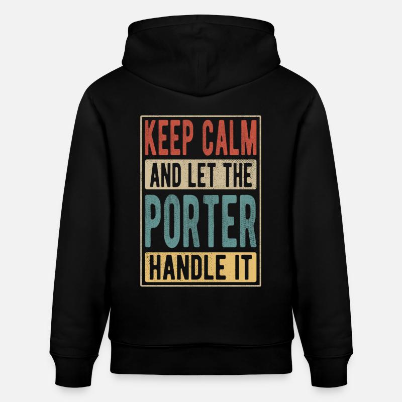 Cadeau rétro Porter - Sweat à capuche bio CRUISER Stanley/Stella Unisexe - noir