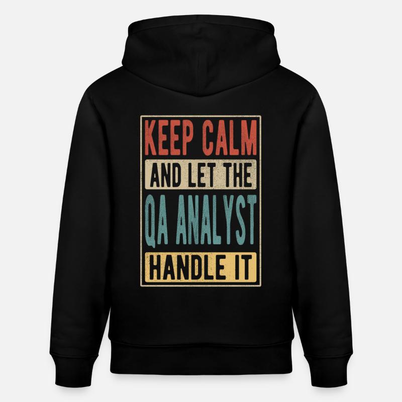 Qa Analyst Retro Geschenk - Stanley/Stella Unisex Bio-Hoodie CRUISER  - Schwarz
