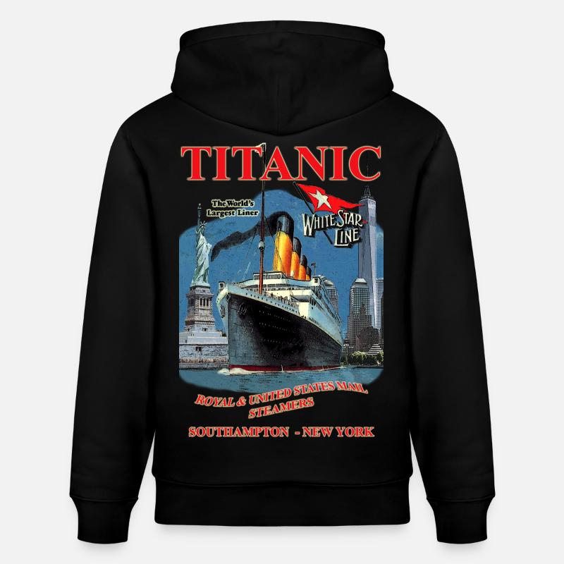 TITANIC création Louis RUNEMBERG © Adagp - Sweat à capuche bio CRUISER Stanley/Stella Unisexe - noir