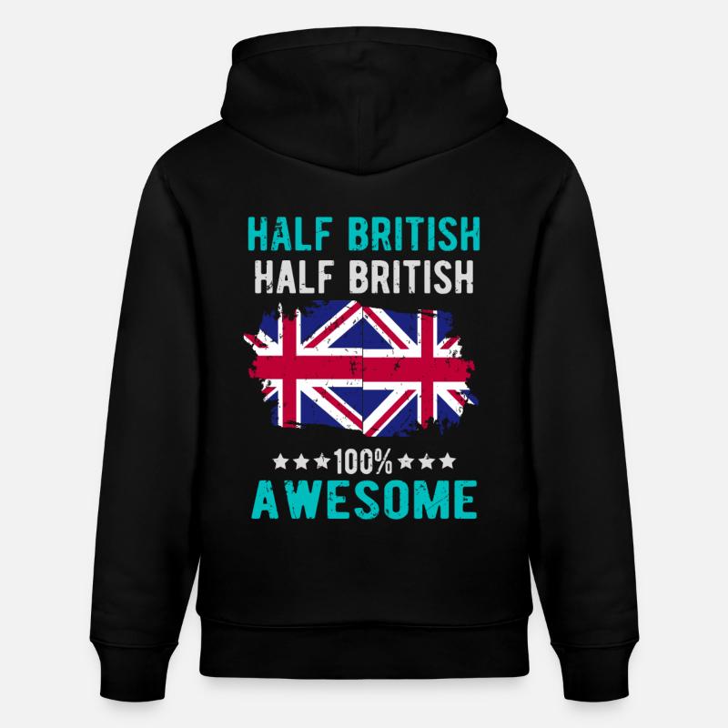 Moitié britannique moitié britannique - Sweat à capuche bio CRUISER Stanley/Stella Unisexe - noir