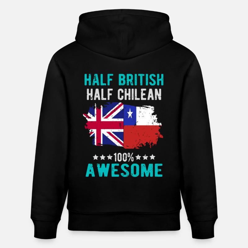 Moitié britannique moitié chilien - Sweat à capuche bio CRUISER Stanley/Stella Unisexe - noir