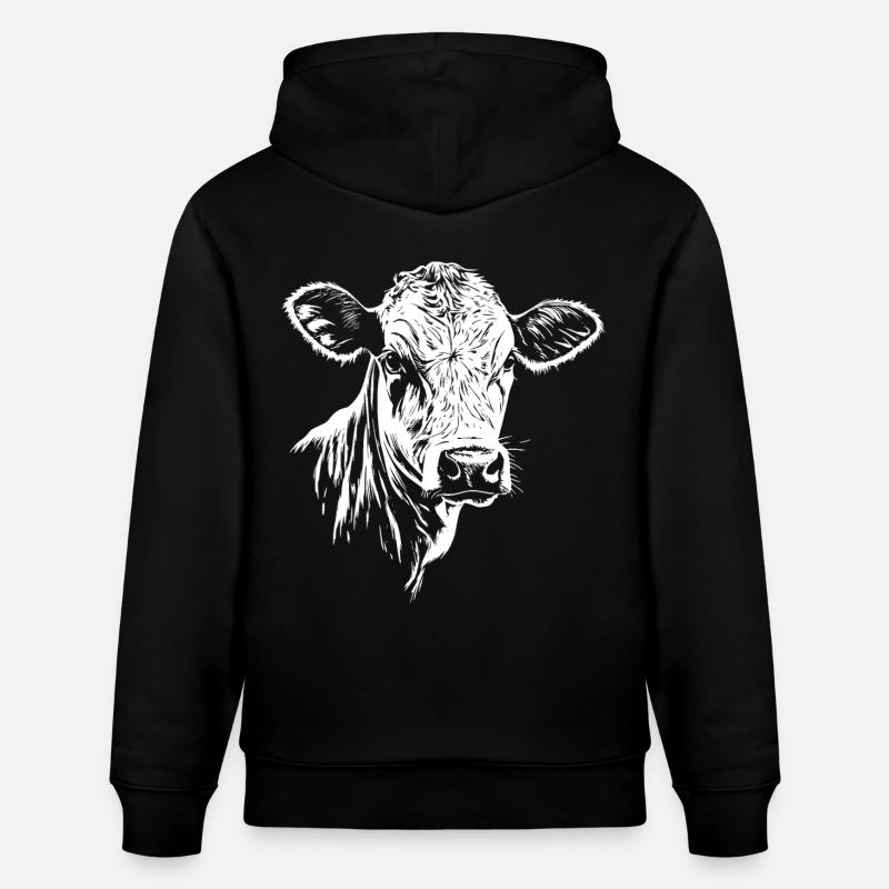 Kuh Graphic - Stanley/Stella Unisex Bio-Hoodie CRUISER  - Schwarz