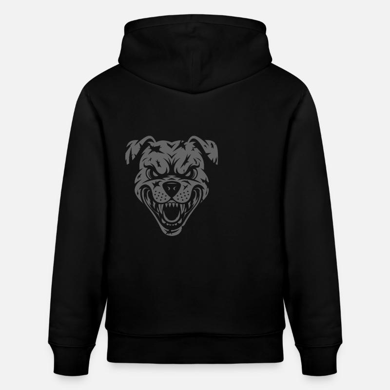Zorniger wütender Hund - Stanley/Stella Unisex Bio-Hoodie CRUISER - Schwarz