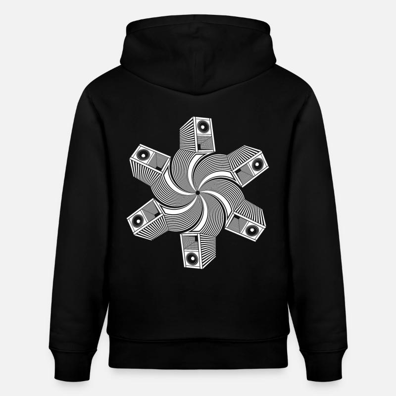 spirale haut-parleur 23 - Sweat à capuche bio CRUISER Stanley/Stella Unisexe - noir