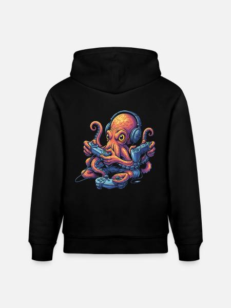 Gambling Octopus – My Gaming Octopus - Stanley/Stella CRUISER Unisex Organic Hoodie - black