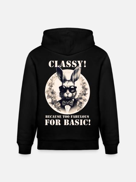 Cool Bunny - Stanley/Stella CRUISER Unisex Organic Hoodie - black