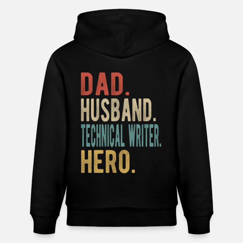 Rédacteur technique Papa Husband Hero - Sweat à capuche bio CRUISER Stanley/Stella Unisexe - noir