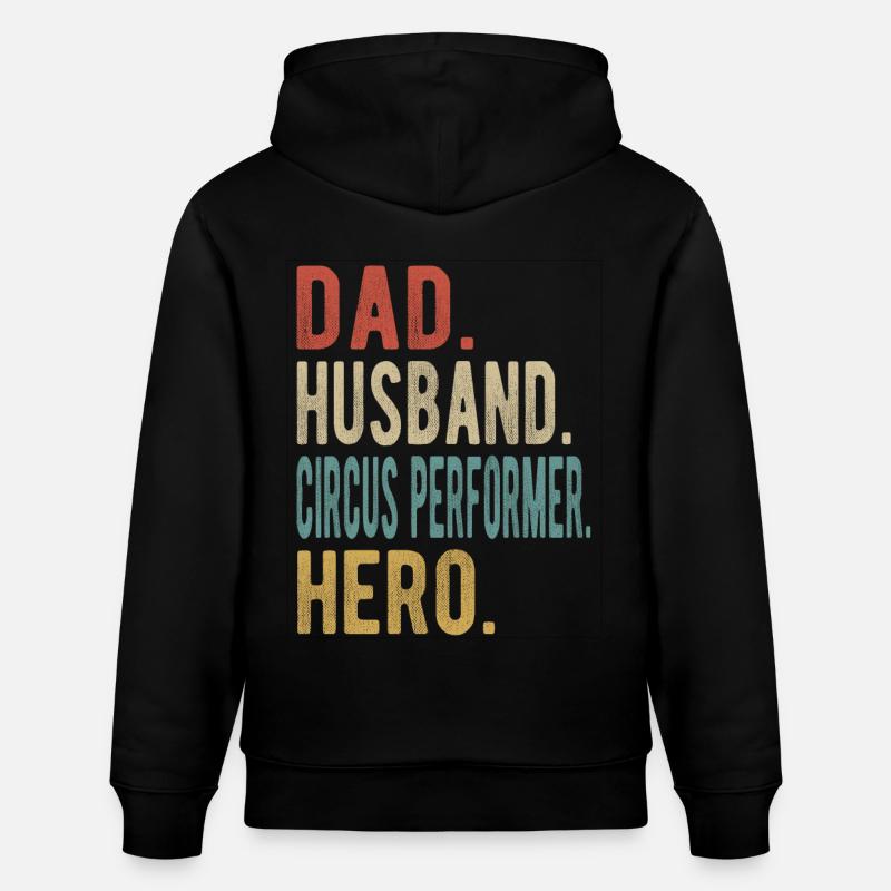 Cirque Interprète Papa Mari Héros - Sweat à capuche bio CRUISER Stanley/Stella Unisexe - noir