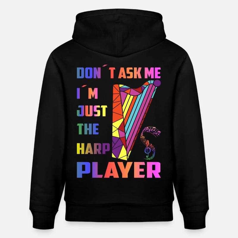 Joueurs de harpe - Sweat à capuche bio CRUISER Stanley/Stella Unisexe - noir