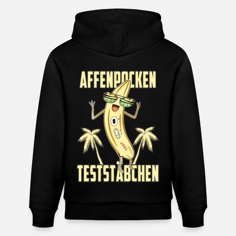 Affenpocken Teststäbchen - Stanley/Stella Unisex Bio-Hoodie CRUISER  - Schwarz