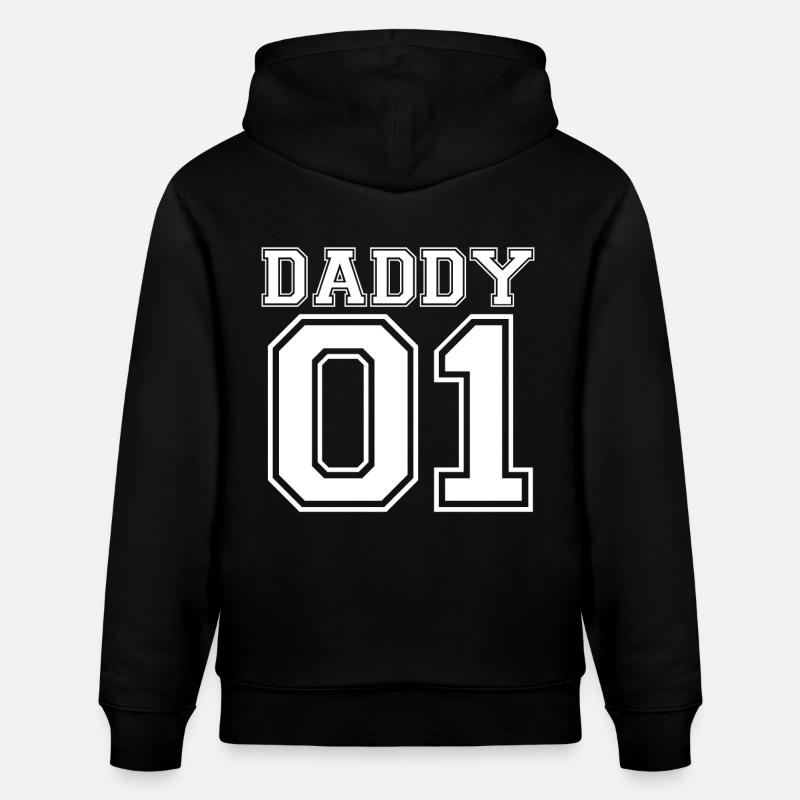 Daddy 01 - Bester Papa Weihnachten Geschenk Vater - Stanley/Stella Unisex Bio-Hoodie CRUISER  - Schwarz