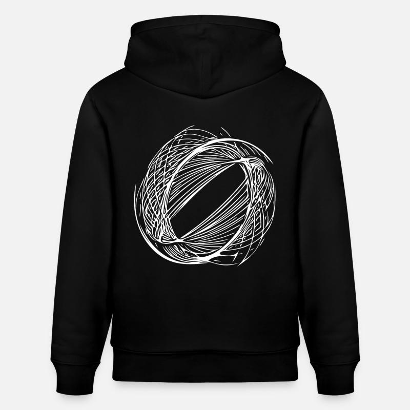 Lignes de cercle géométriques - Sweat à capuche bio CRUISER Stanley/Stella Unisexe - noir