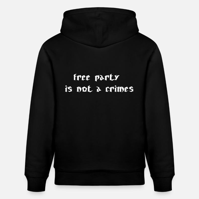 freeparty1 - Sweat à capuche bio CRUISER Stanley/Stella Unisexe - noir