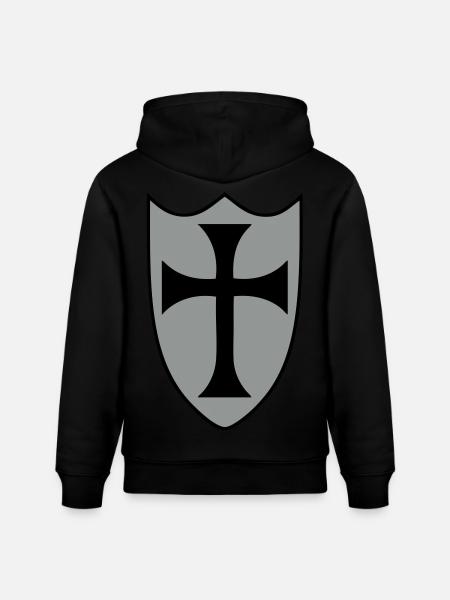 templar cross - Stanley/Stella Unisex Bio-Hoodie CRUISER  - Schwarz