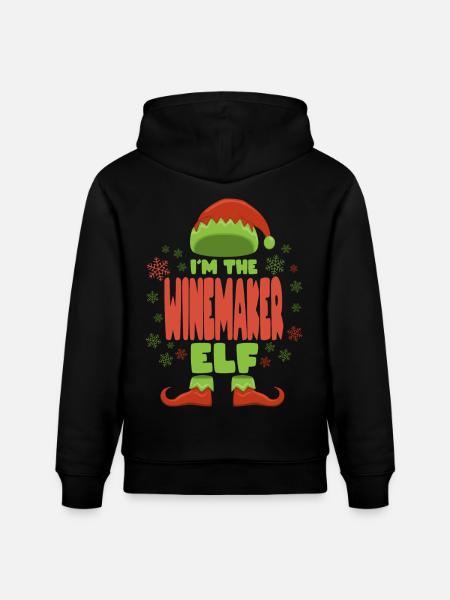 Vigneron Elfe de Noël - Sweat à capuche bio CRUISER Stanley/Stella Unisexe - noir