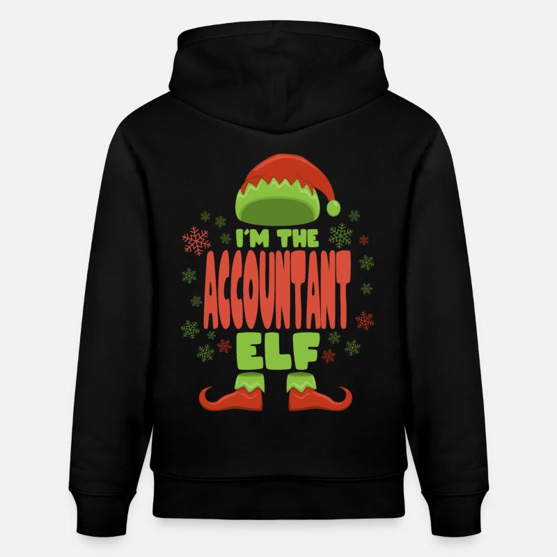 Comptable Elfe de Noël - Sweat à capuche bio CRUISER Stanley/Stella Unisexe - noir