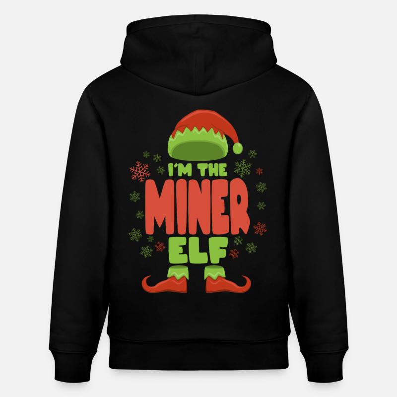 Mineurs Elfe de Noël - Sweat à capuche bio CRUISER Stanley/Stella Unisexe - noir