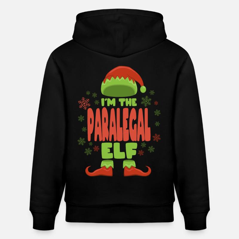 Parajuriste Elfe de Noël - Sweat à capuche bio CRUISER Stanley/Stella Unisexe - noir
