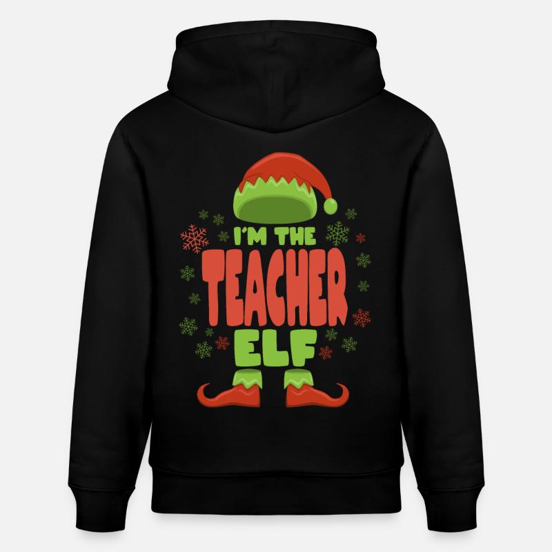 Professeur lutin de Noël - Sweat à capuche bio CRUISER Stanley/Stella Unisexe - noir