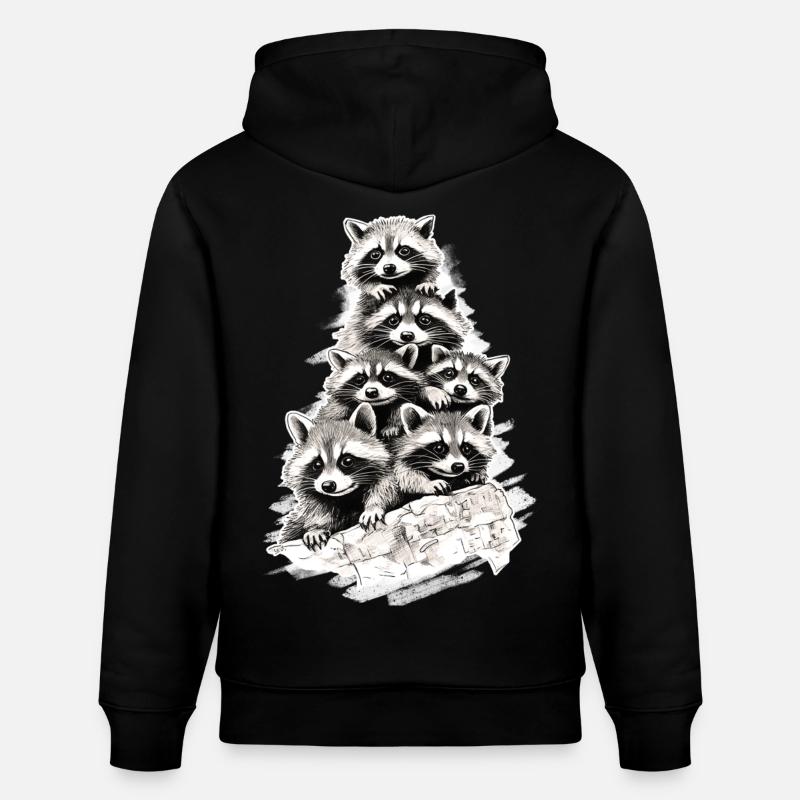 Ratons laveurs - Sweat à capuche bio CRUISER Stanley/Stella Unisexe - noir