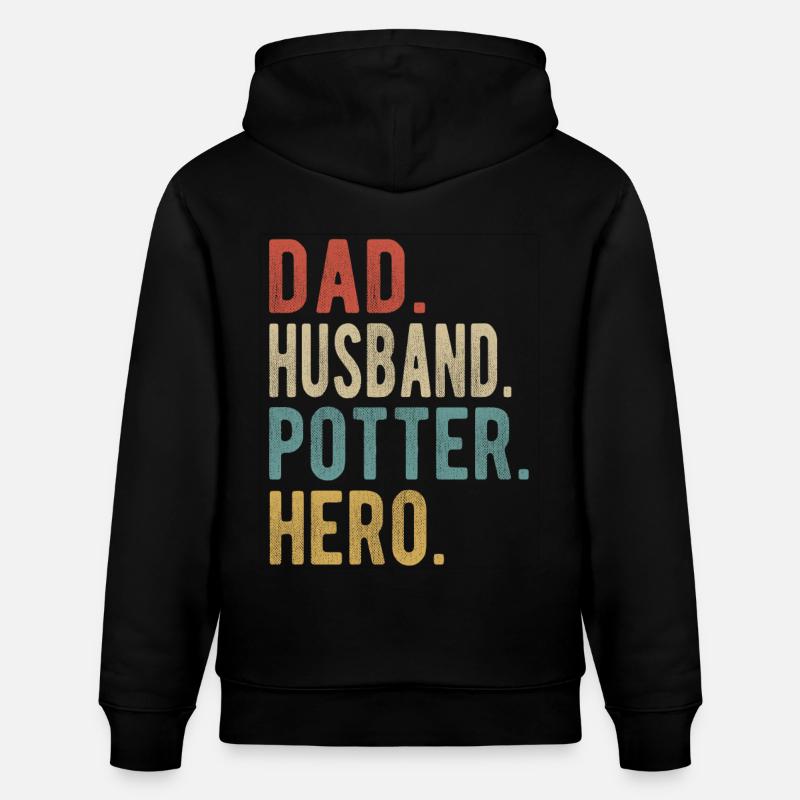 Töpfer Papa Ehemann Held - Stanley/Stella Unisex Bio-Hoodie CRUISER  - Schwarz