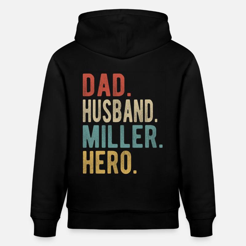 Müller Papa Ehemann Held - Stanley/Stella Unisex Bio-Hoodie CRUISER  - Schwarz