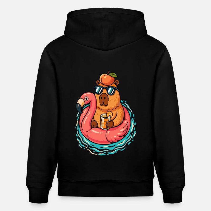 Capybarra pêche d'été - Sweat à capuche bio CRUISER Stanley/Stella Unisexe - noir