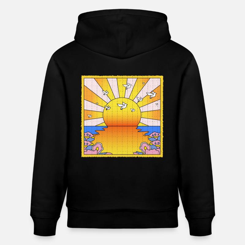 Feuille de Buvard LSD California Orange Sunshine - Sweat à capuche bio CRUISER Stanley/Stella Unisexe - noir