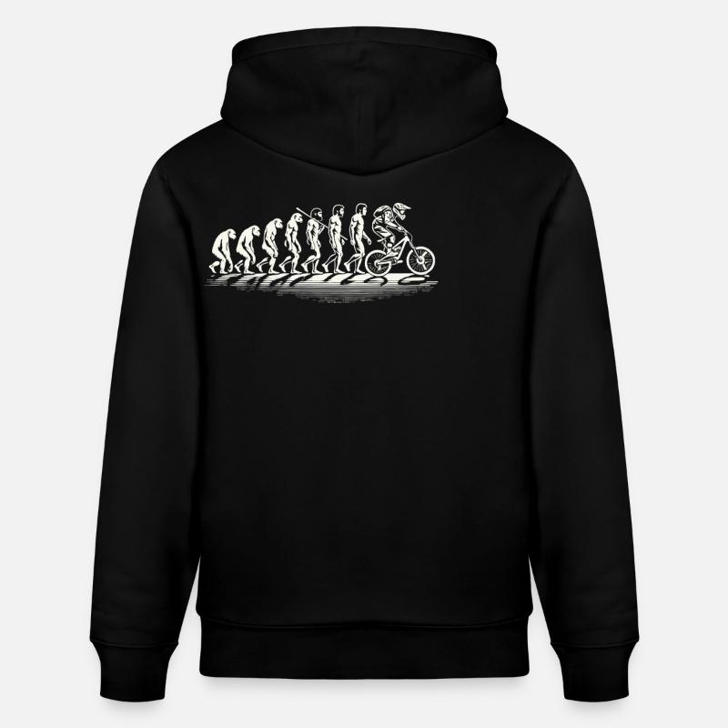 Evolution Bicycle VTT Cyclisme Humour - Sweat à capuche bio CRUISER Stanley/Stella Unisexe - noir