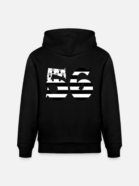56 Britain flag - Stanley/Stella CRUISER Unisex Organic Hoodie - black