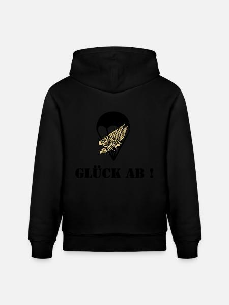 Glück ab Fallschirmjäger - Stanley/Stella Unisex Bio-Hoodie CRUISER  - Schwarz