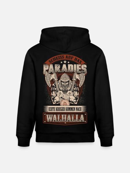 Auf nach Walhalla - Stanley/Stella Unisex Bio-Hoodie CRUISER - Schwarz