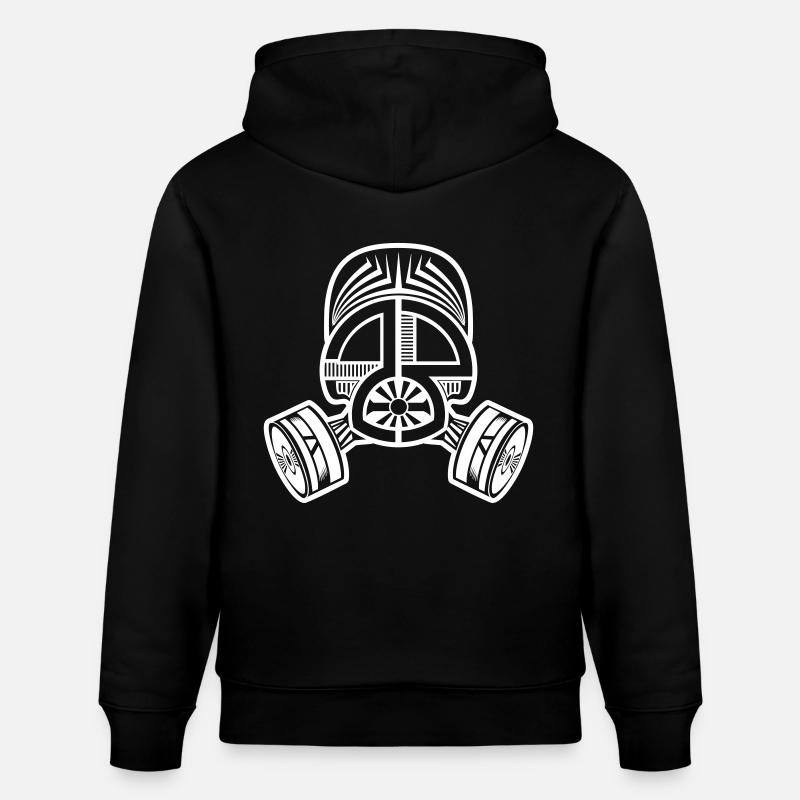 Masque à gaz 23 - Sweat à capuche bio CRUISER Stanley/Stella Unisexe - noir