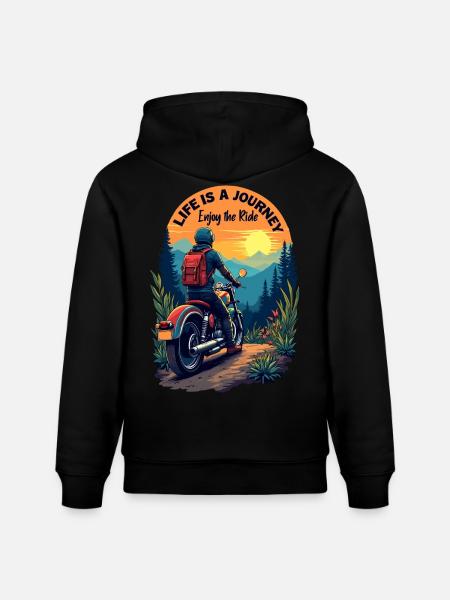 Enjoy The Ride - Stanley/Stella CRUISER Unisex Organic Hoodie - black
