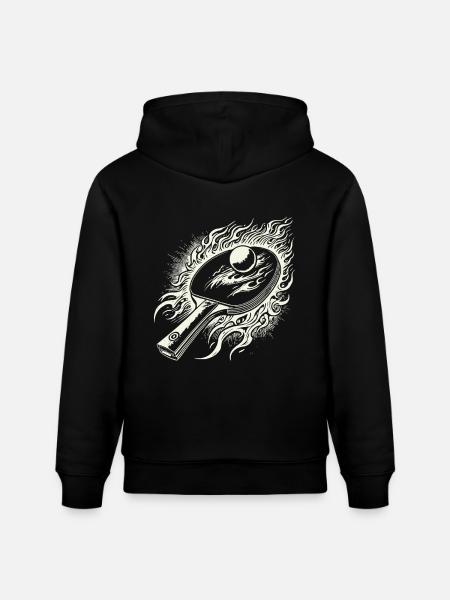 Fiery Table Tennis Racket Passion - Stanley/Stella CRUISER Unisex Organic Hoodie - black