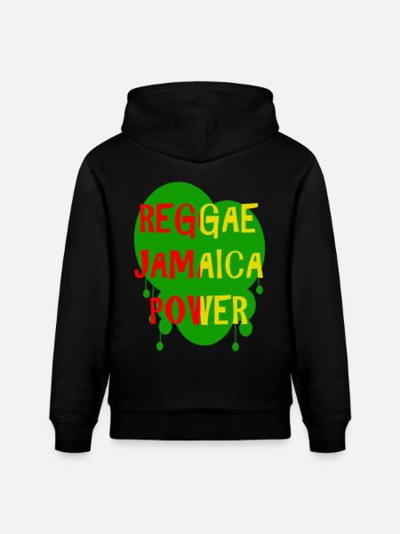 reggae jamaica power - Stanley/Stella Unisex Bio-Hoodie CRUISER  - Schwarz