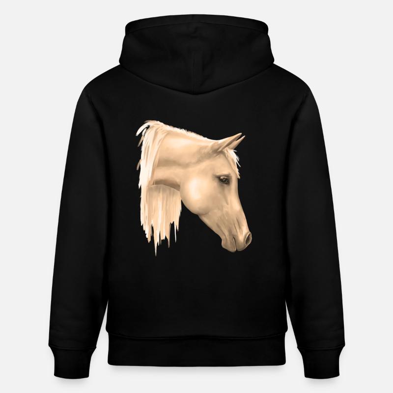 Motif de cheval - Sweat à capuche bio CRUISER Stanley/Stella Unisexe - noir
