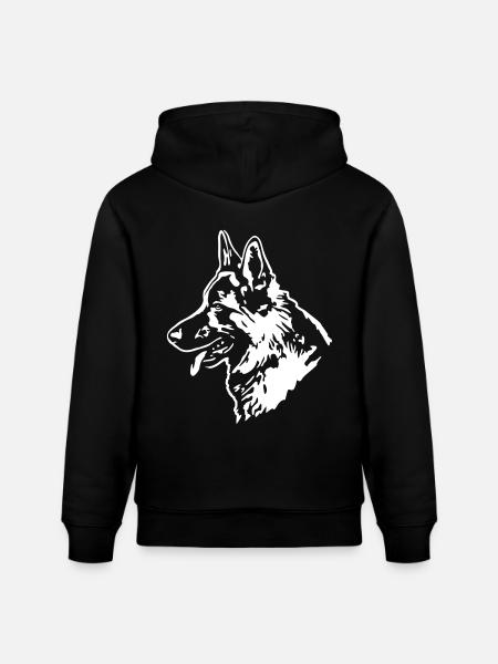 319 deutscher Schäferhund - Stanley/Stella Unisex Bio-Hoodie CRUISER - Schwarz