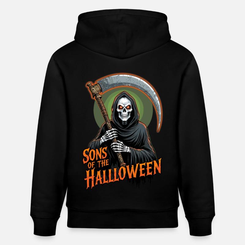 Faucheuse d’Halloween - Sweat à capuche bio CRUISER Stanley/Stella Unisexe - noir