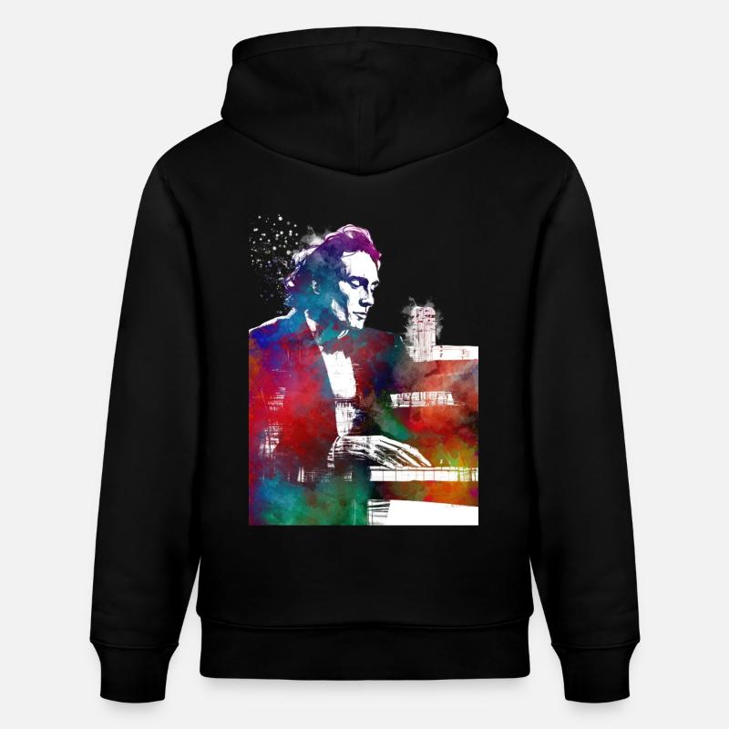Pianiste art musical - Sweat à capuche bio CRUISER Stanley/Stella Unisexe - noir