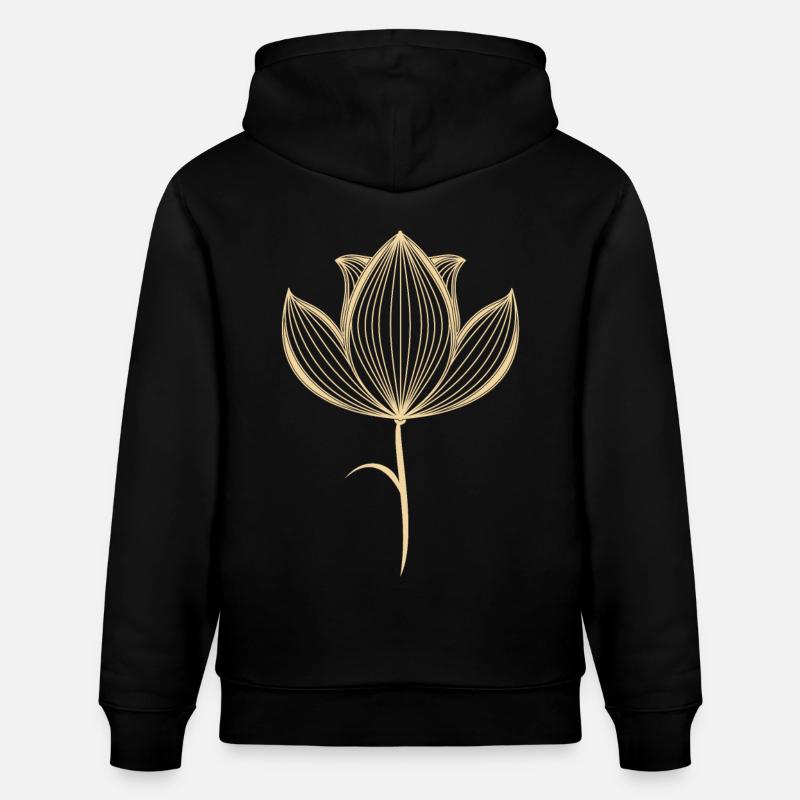 Fleur de lotus - Sweat à capuche bio CRUISER Stanley/Stella Unisexe - noir