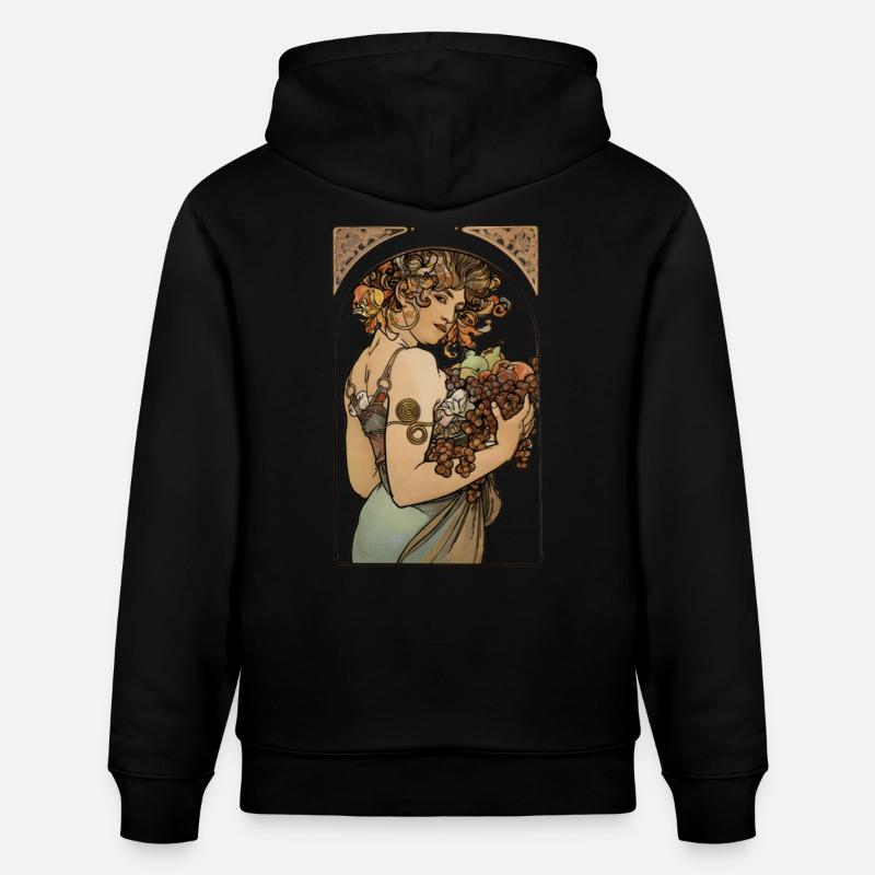 Alfons Mucha - Le Fruit - Sweat à capuche bio CRUISER Stanley/Stella Unisexe - noir