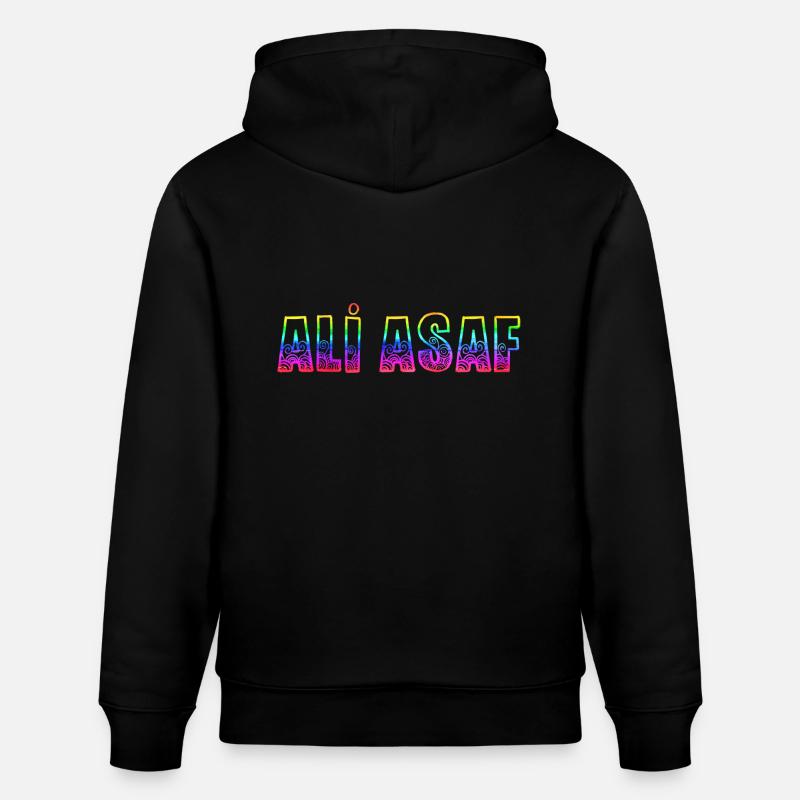 ali asaf rs regenbogen - Stanley/Stella Unisex Bio-Hoodie CRUISER  - Schwarz