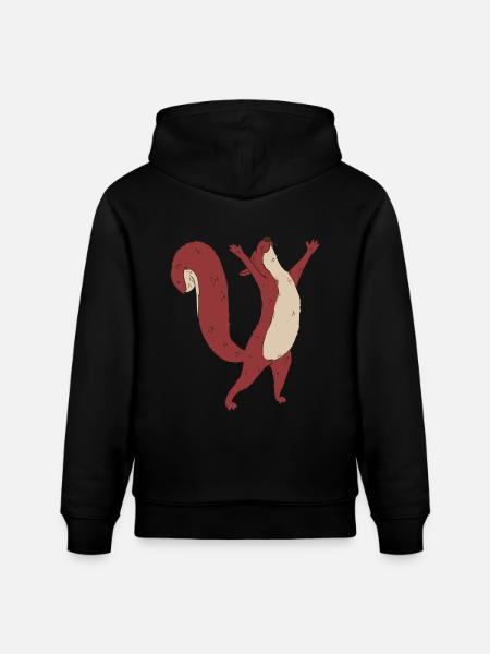 Eichhörnchen Kind Waldtiere - Stanley/Stella Unisex Bio-Hoodie CRUISER - Schwarz