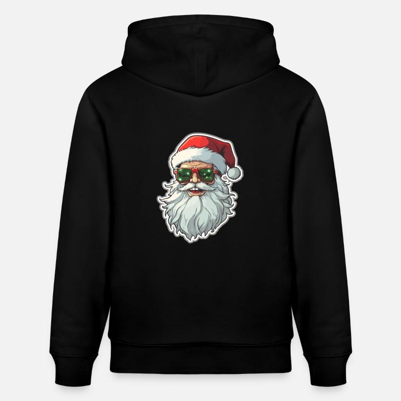Père Noël - illustration - Sweat à capuche bio CRUISER Stanley/Stella Unisexe - noir